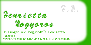 henrietta mogyoros business card